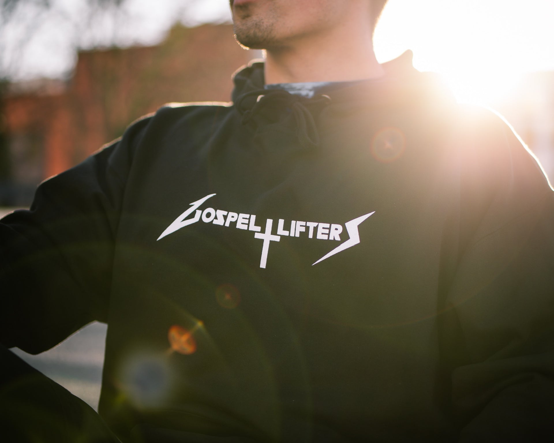 Gospel Lifters Logo Hoodie With Black Strings