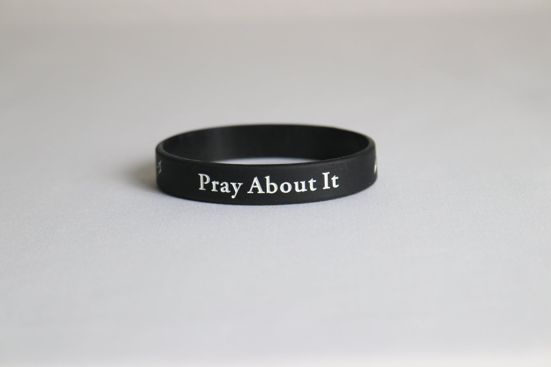 Trust God, Pray About It Rubber Bracelet