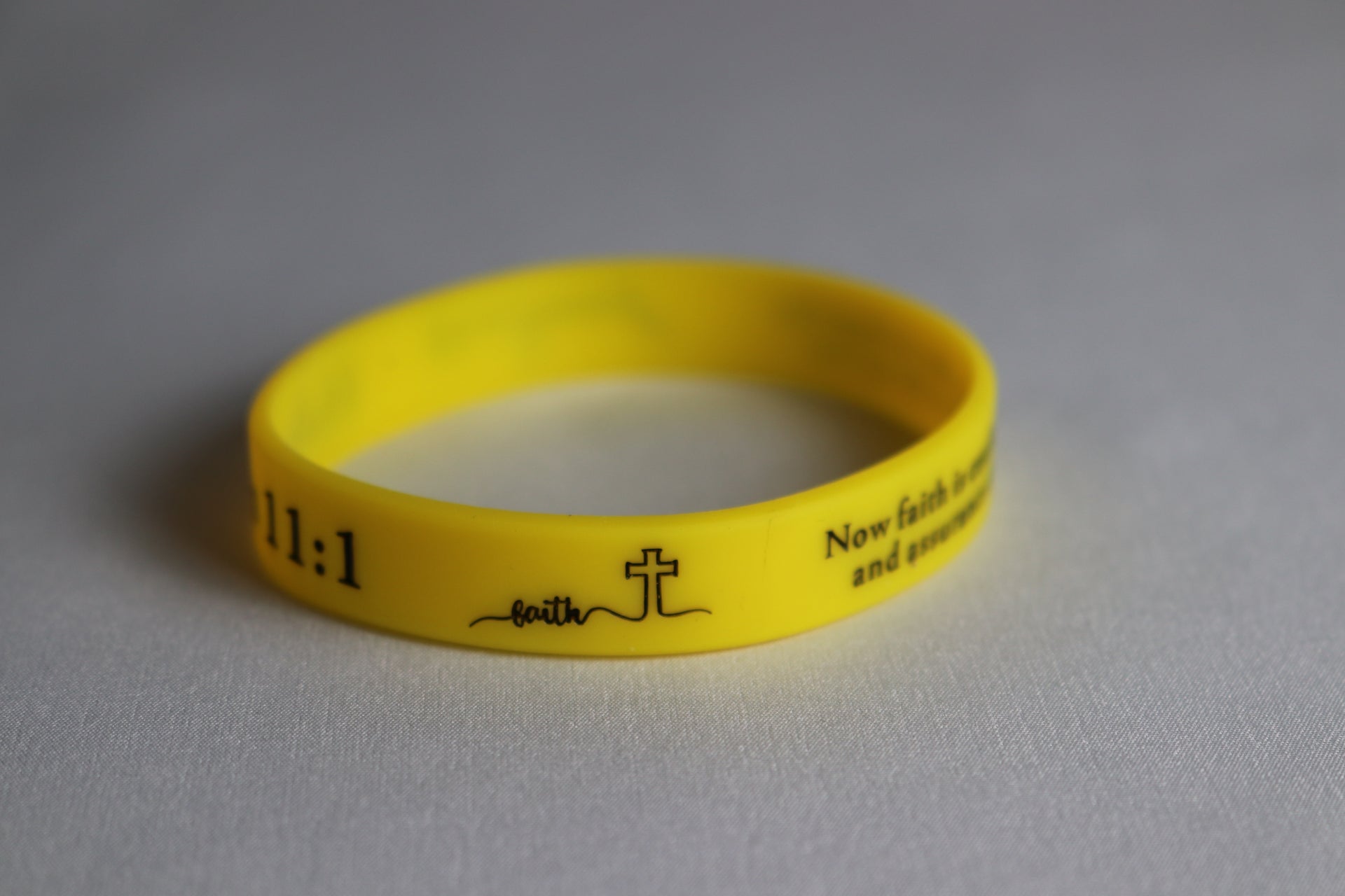 Hebrews 11:1 Faith Rubber Bracelet