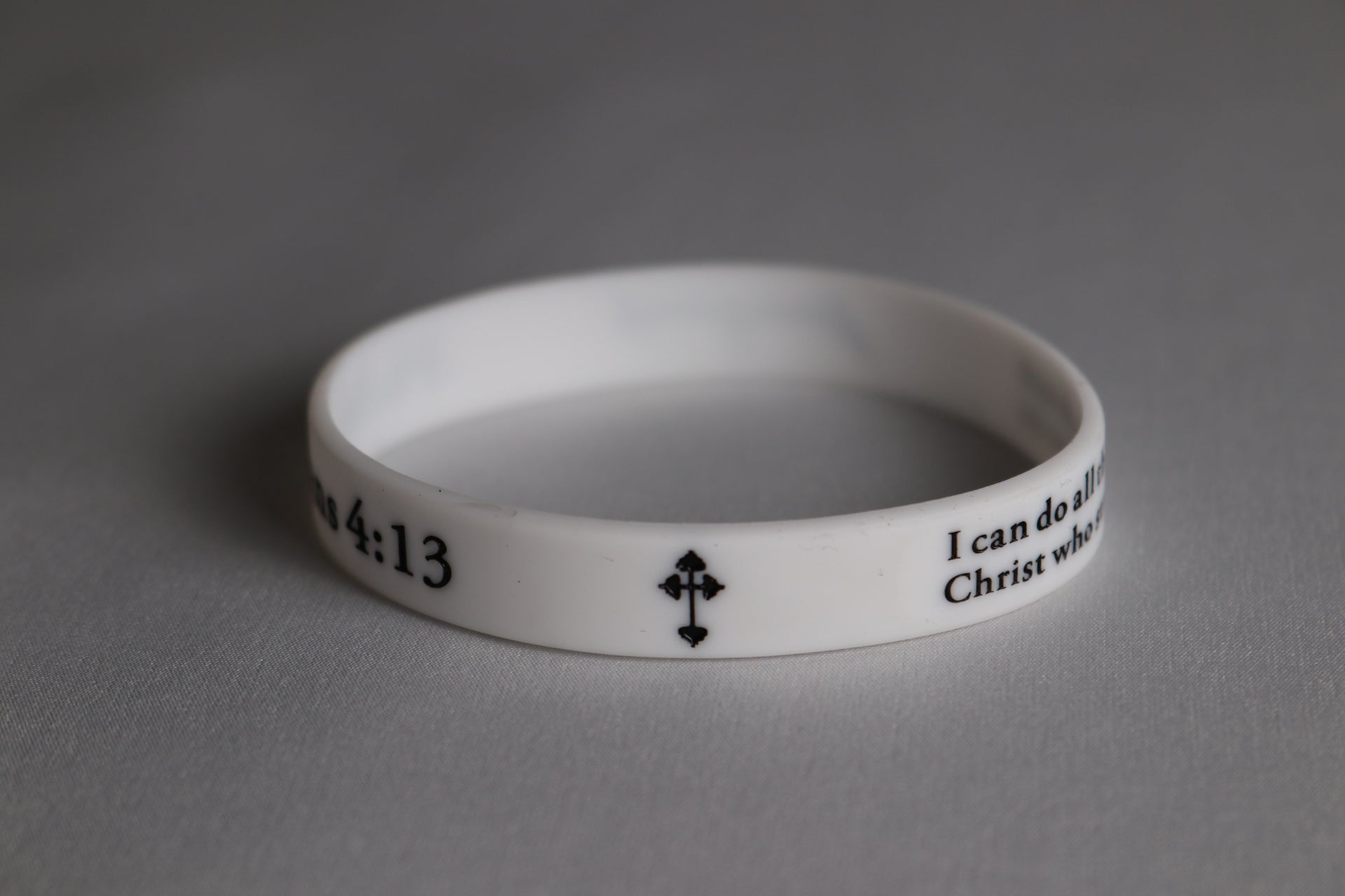 Philippians 4:13 Strength Rubber Bracelet