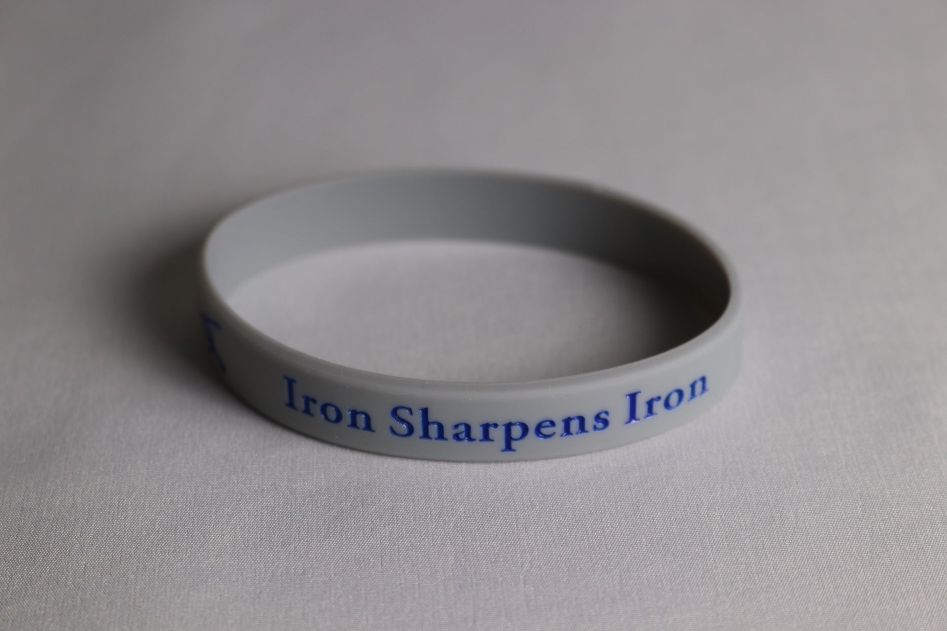 Proverbs 27:17 Iron Sharpens Iron Rubber Bracelet