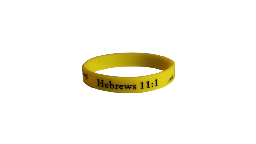 Hebrews 11:1 Faith Rubber Bracelet