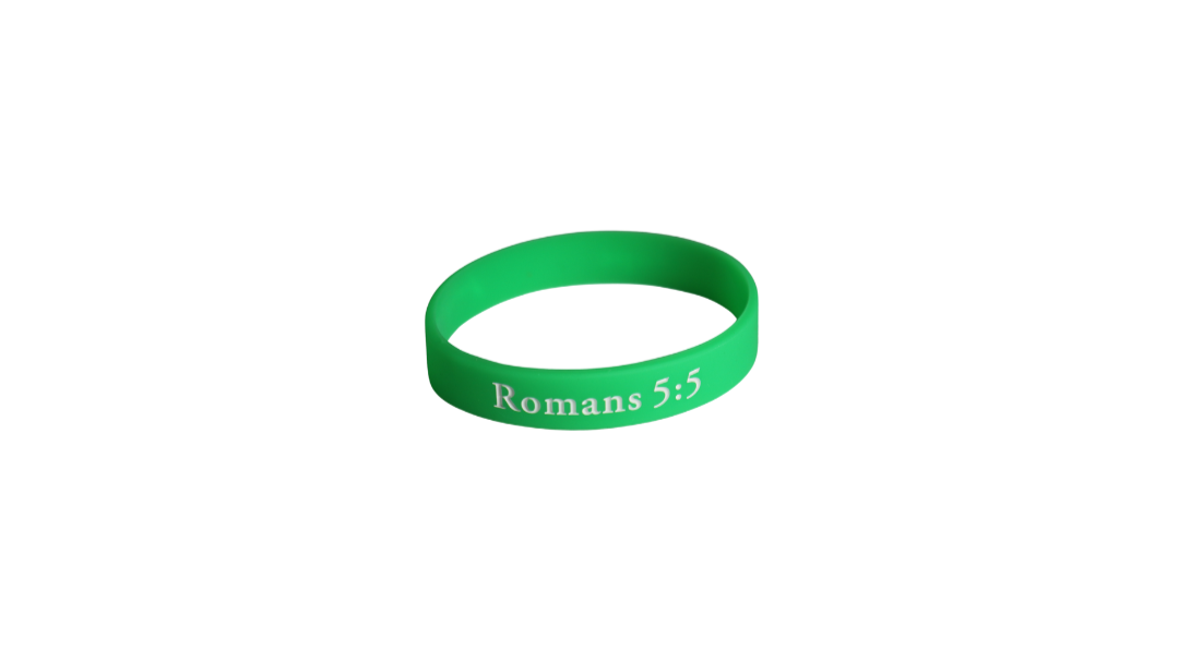 Romans 5:5 Hope Rubber Bracelet