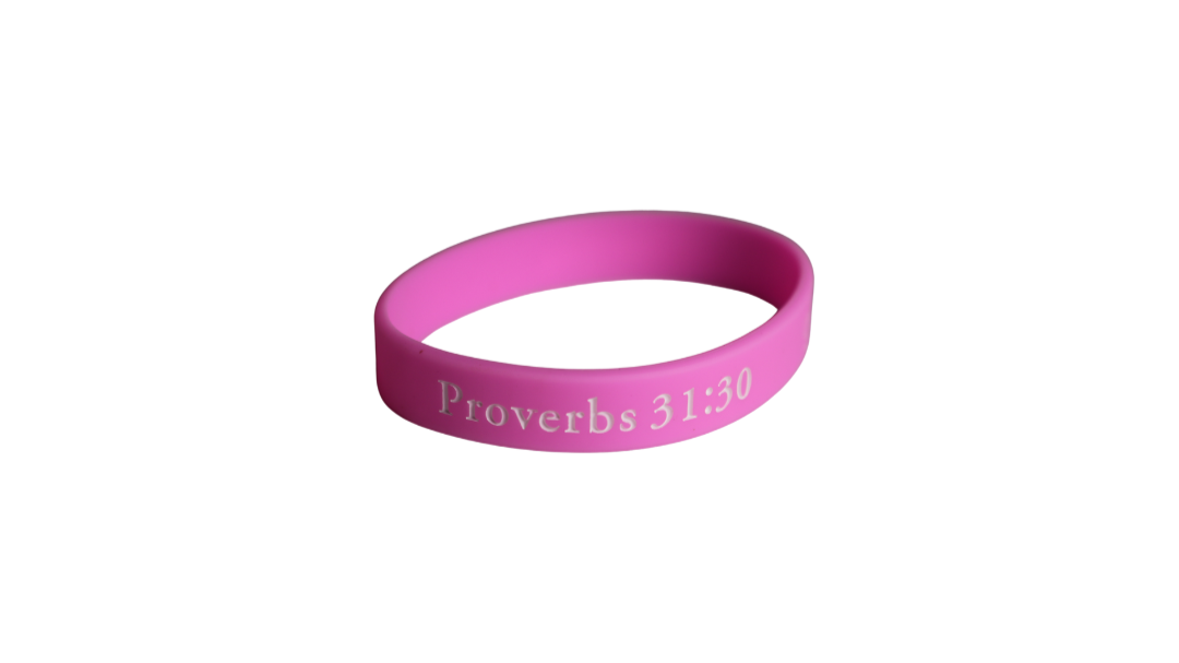 Proverbs 31:30 God Fearing Rubber Bracelet