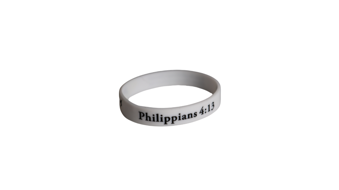 Philippians 4:13 Strength Rubber Bracelet