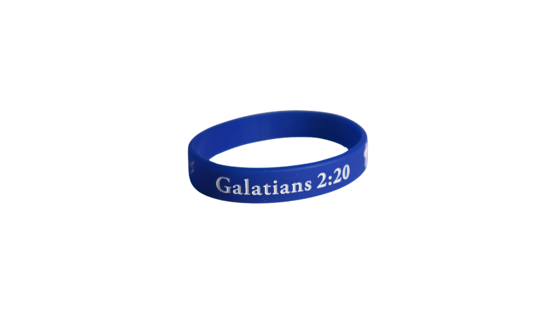 Galatians 2:20 Identity Rubber Bracelet