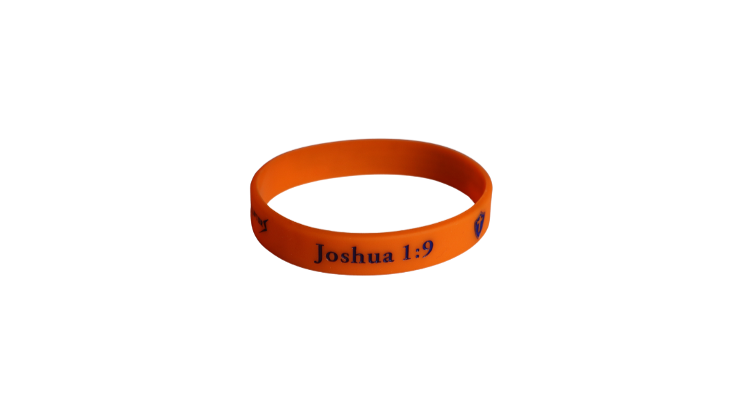 Joshua 1:9 Be Strong & Courageous Rubber Bracelet