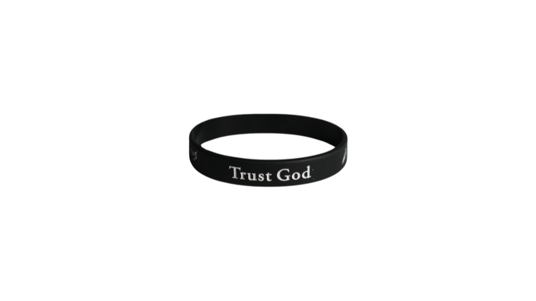 Trust God, Pray About It Rubber Bracelet